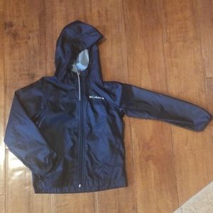 Black Columbia Kids LIGHT Rain Jacket XS 6-7